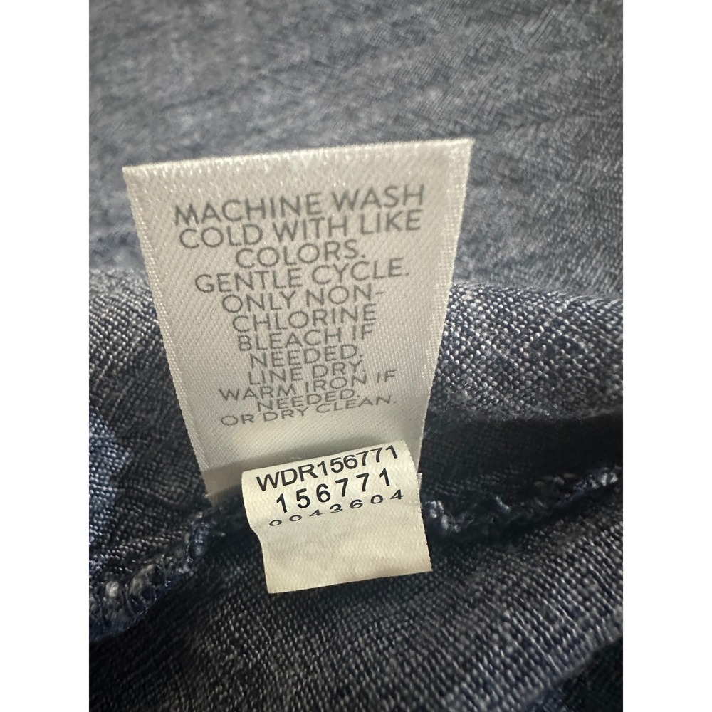 Pure Jill J. JILL Linen Blend Tank Dress Sz XL Midi‎ Blue Lagenlook Minimalist - Picture 11 of 13